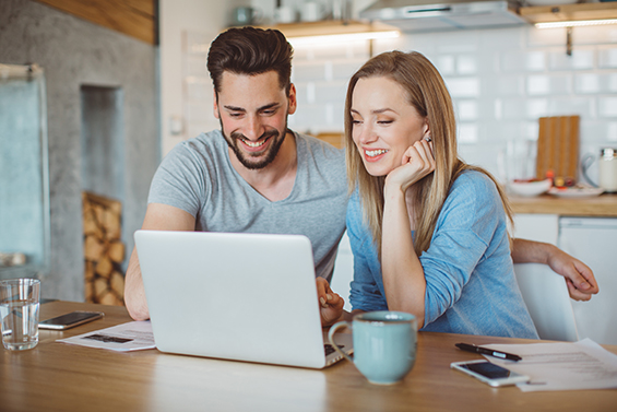 Kick Off the New Year Financially Young Couple Budgeting